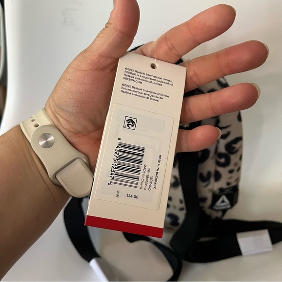 🐆 Reebok Leopard Print Mini Backpack | Neutral Activewear Street Style Bag - Picture 5 of 11